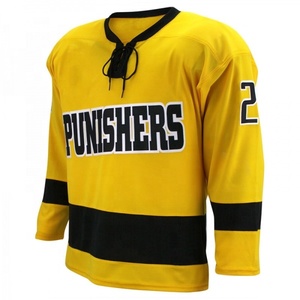 Maillot de hockey sur glace à prix abordable, service OEM, design personnalisé, imprimé, respirant, vêtements de sport 100% polyester, toutes couleurs et tailles - Product Image 2