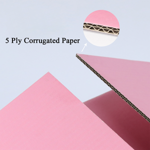 Розовая Подарочная коробка с логотипом на заказ, Подарочная коробка розового цвета, большая упаковка - Product Image 4