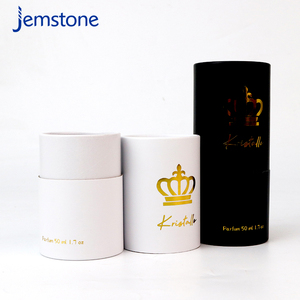 Emballage en tube de papier kraft recyclable pour flacons de parfum, boîte cosmétique avec estampage à chaud, emballage en tube de papier - Product Image 4