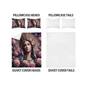 Vente chaude personnes impression couette housse de couette ensemble 3 pièces US Queen & King Size/pleine taille noir microfibre ensemble de literie - Product Image 6