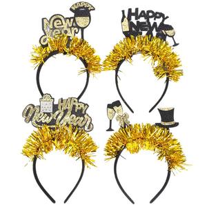 2026 nouvel an décoration bandeau noir or chapeau nouvel an thème fête atmosphère Photo accessoires cadeau boîte lettre couleur nouveauté - Product Image 5