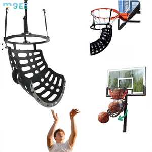 SeeMore Sistema de retorno de pelota ajustable para entrenamiento de baloncesto deportivo Dispositivo de retorno de aro de baloncesto para rebotar pelotas - Product Image 4