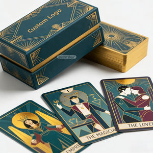 Cartes de tarot de haute qualité pour débutants, jeu de 78 cartes <span class=keywords><strong>Oracle</strong></span>, cartes de tarot imprimées avec livre personnalisé - Product Image 2
