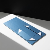Boîte pliable magnétique bleue pour ballon de football, idéale pour mini-drapeaux, événements sportifs personnalisés, coupes, maillots d'équipe et emballages cadeaux