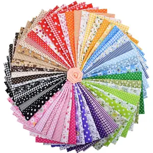 By The Meter Tissu En Voile Hoa Sọc Ca Rô Lá In Tùy Chỉnh 100% Cotton Gói Vải Cho Túi Treo Nhà Dệt May