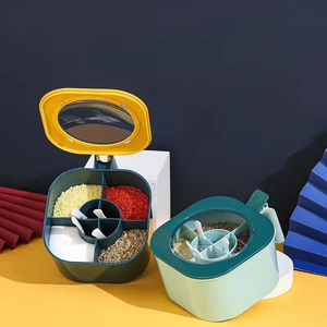 Boîte de Rangement d'Épices en PP à 4 Compartiments, Style Nordique, avec Couvercle et Cuillère – Vente en Gros Usine à Prix Abordable - Product Image 5