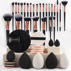 Trousse Professionnelle de Pinceaux de Maquillage 47 Pièces, Grande Gamme, Lavage Visage, Ombre à Paupières, Blush, Synthétique, <span class=keywords><strong>Sac</strong></span> à Fermeture Éclair Portable - Product Image 4
