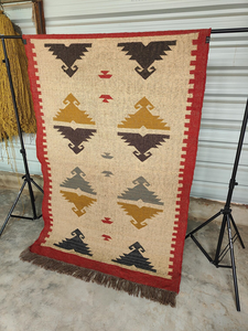 Kilim Style Tribal Handwoven Wool Jute Runner <b>Rug</b> Geometric <b>Boho</b> Farmhouse Carpet for Hallway Entryway Living Room Floor Decor - Product Image 2