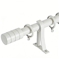 Tringle à rideaux et ensemble de tringles en aluminium robuste moderne de 6,7 mètres de long pour rideaux de fenêtre