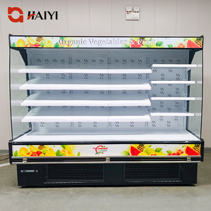 Refrigerador comercial con cortina de aire de estilo abierto para exhibición de frutas y verduras en supermercados y tiendas de conveniencia - Product Image 1