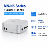 Mini PC Intel N95 N100 N150 con 12GB LPDDR5, Doble LAN, 4K, Triple Pantalla, Windows 11 Pro, Bajo Consumo, para Oficina y Hogar