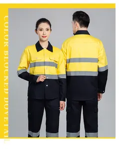 Uniforms Workwear Construction High Hi Vis Workwear Work Clothes Wear Jacket Uniform Working For Men Overalls Industrial Safety Reflective Shirt