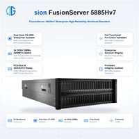 Komputasi Berkinerja Tinggi XFusionServer 5885H V7 4U 4-Socket Rack Server Kapasitas Penyimpanan Besar Server GPU