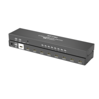 Commutateur KVM USB 8 ports, haute résolution 4K, contrôle de 8 ordinateurs avec un seul clavier et une souris, compatibilité multi-systèmes