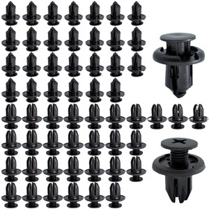 Plastic Rivet <b>Clips</b> 180pcs White Black For <b>Car</b> Door Panel Fender Bumper Trim Fasteners Honda Toyota Repair Replacement - Product Image 3