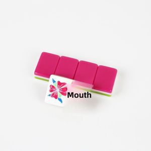 Rose Red American Hand Mahjong Casual Entertainment Tards Four-layer Color-<b>matching</b> Acrylic Home Dormitory Portable Hemp Custom - Product Image 5