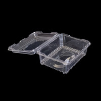 Boîtes transparentes alimentaires pour gâteau salade sushi pizza biscuits sandwich autres aliments plateau d'emballage à clapet en plastique recyclable jetable