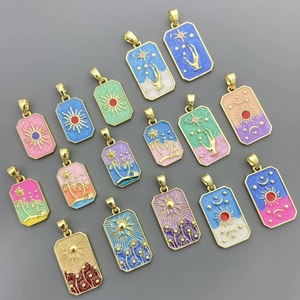 BD-B8256 regali per feste per <span class=keywords><strong>gioielli</strong></span> che fanno simpatici ciondoli alla moda con cuore <span class=keywords><strong>di</strong></span> tè e smalto placcato oro ciondoli nuovi - Product Image 5