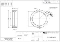 Éclairage annulaire à champ foncé diffuse série OPT-RIF, illuminateur LED pour vision industrielle, détection de défauts de surface, reconnaissance de codes-barres
