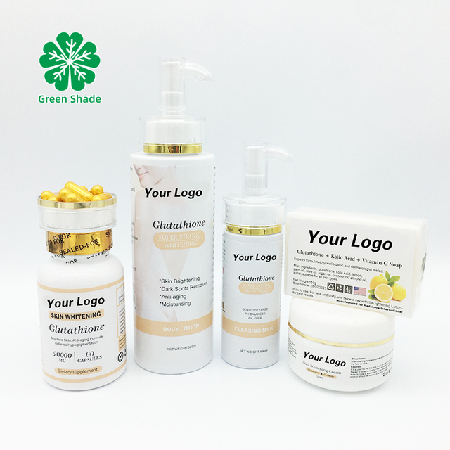 Custom Logo OEM/ODM Skincare Set Gift Kit for Men Women Jojoba Oil Glutathione Vitamin C Alpha Arbutin-Brightening Moisturizer