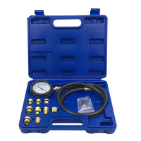 Kit de manomètre professionnel RuiMart pour test de pression d'huile moteur, raccords en laiton multi-tailles, tuyau flexible pour ateliers de réparation automobile