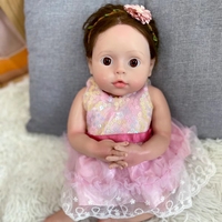 18 "Full Body Platinum Silicone Reborn Doll Hand Rooted Hair Realistic Nurturing Experience