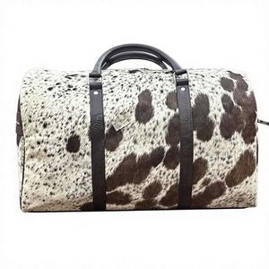 Sac de voyage de week-end de luxe en cuir véritable style western avec fermeture éclair, design tendance LHDB-0173 - Product Image 1