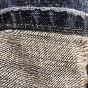 Tirar Algodón elástico 13oz slub sanforize tela vaquera 8*8 tinte Slasher para venta al por mayor color negro azufre - Product Image 3