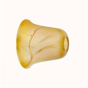 <span class=keywords><strong>Paralume</strong></span> in Vetro Opaco Color Tè Retrò con Base a Vite <span class=keywords><strong>E27</strong></span>, Accessorio per Lampadario a Campana, Lampada da Parete e da Tavolo - Product Image 2