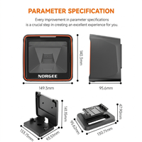 Escáner de Código de Barras Omnidireccional 2D de 1.3 Megapíxeles para Montaje en Pared o Escritorio, Interfaz USB, en Stock