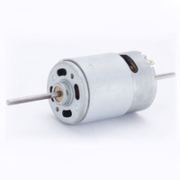 Moteur électrique haute vitesse 12V/24V RS555 avec arbre de 42 mm, mandrin de perçage, roulements à billes et construction à aimant permanent