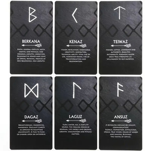 Cartes d'<span class=keywords><strong>Oracle</strong></span> Runic Personnalisées en Usine, Artisanat Moderne Exquis pour les Réunions Familiales et les Cérémonies de Divination - Product Image 4