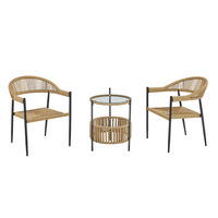 Ensemble de chaises de salle à manger et table à thé en aluminium, style moderne et minimaliste, avec dossier, mobilier décontracté et créatif pour la maison
