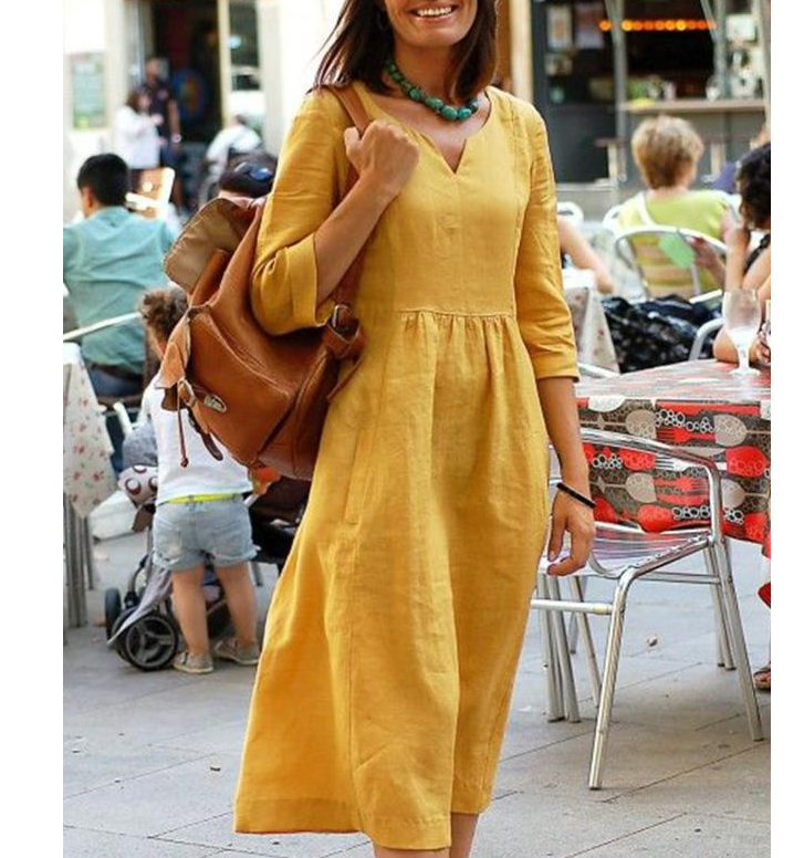 knee length dresses for ladies Pine forest and ferocious tiger embroidery China dress – remulia main image 0
