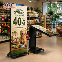 Écran publicitaire LED numérique d'intérieur P2 HDR10+ 600 CD/m² d'intensité lumineuse, inclinable sur pied, pour animaleries et supermarchés