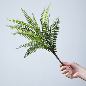 Mengjie Handicrafts - Helecho Artificial Boston de 45 cm, Planta Verde de PVC Suave, Decoración para el Hogar, Accesorios para Bodas - Product Image 2