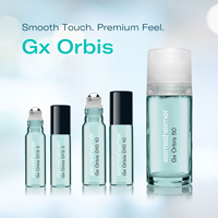 Gx Orbis 50 Cosmétiques Roll-on en verre 50ml avec couvercle en plastique écologique pour soins de la peau, des cheveux et des hommes, déodorant Gerresheimer