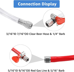 Collier <span class=keywords><strong>de</strong></span> serrage en acier inoxydable Homebrew Butterfly, collier <span class=keywords><strong>de</strong></span> serrage à vis sans fin, adapté aux tubes OD 10mm-16mm / 8-12mm - Product Image 5