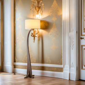 Lampadaires LED modernes et uniques pour le salon, <span class=keywords><strong>la</strong></span> maison, le bureau et l'étude Nouveau design en chêne et noyer E27 lampadaires d'angle sur pied - Product Image 4