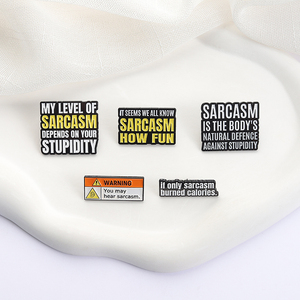 Si seulement le sarcasme a brûlé des calories émail broche citation drôle vous pouvez entendre sarcasme broches en métal revers insigne bijoux cadeaux pour les <span class=keywords><strong>amis</strong></span> - Product Image 3