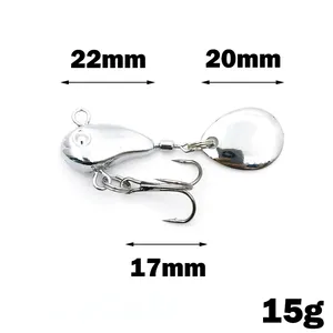1 OUTKIT Métal Mini VIB Avec Cuillère <span class=keywords><strong>Leurre</strong></span> De Pêche 8.5g <span class=keywords><strong>Hiver</strong></span> Pêche Sur Glace Tackle Pin Crankbait Vibration Spinner Sinking Bait - Product Image 5