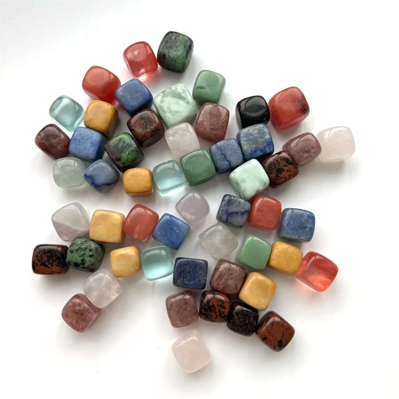 Natural Quartz Healing Stones Cube Square Tumble Stone Various Crystal Gravel Blocks For Healing