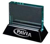 Trophée en cristal optique élégant - Socle en bois personnalisable pour la reconnaissance de l'excellence