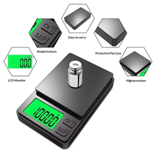 เครื่องชั่งพกพาแบบดิจิตอล 1000 กรัม x 0.1 กรัม - ชั่งน้ำหนักอาหาร เครื่องประดับ ออนซ์/เมล็ดธัญพืช พร้อมจอ LCD มีไฟส่องหลัง - เครื่องชั่งขนาดเล็กสำหรับการเดินทาง - Product Image 4
