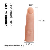 Doigt d'entraînement en silicone pour la manucure, pliable avec design osseux, outil de formation en nail art, vente en gros
