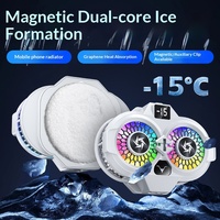 Nouveau Refroidisseur de Téléphone Transfrontalier 2025 FS05 à Effet Glacé, Affichage Numérique, Refroidissement Semi-conducteur, Matériau ABS, Gadget avec Clip Magnétique Arrière