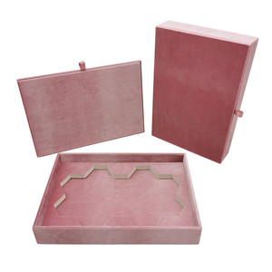 ถาดใส่แหวนกำมะหยี่กล่องแสดงเครื่องประดับถาดบรรจุภัณฑ์สีลูกกวาดสำหรับแสดงแหวน - Product Image 2
