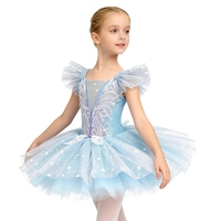 Robe de danse tutu de ballet élégante et professionnelle pour filles, brodée d'ailes de papillon à paillettes, coupe ajustée, pour les tout-petits et les adolescentes
