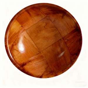 Ensemble d'assiettes et bols de service en bois pour restaurant de fête et usage domestique comprenant un bol à trempette et une assiette à charcuterie - Product Image 1