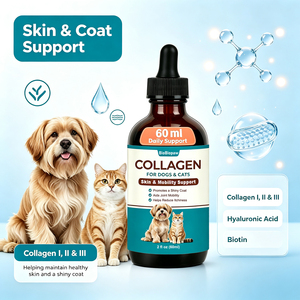 Collagen Liquid For Dogs Cats - Promotes Shiny Coat Reduces Shedding Itchiness Relief Joint Mobility Support Pet Health - Product Image 2